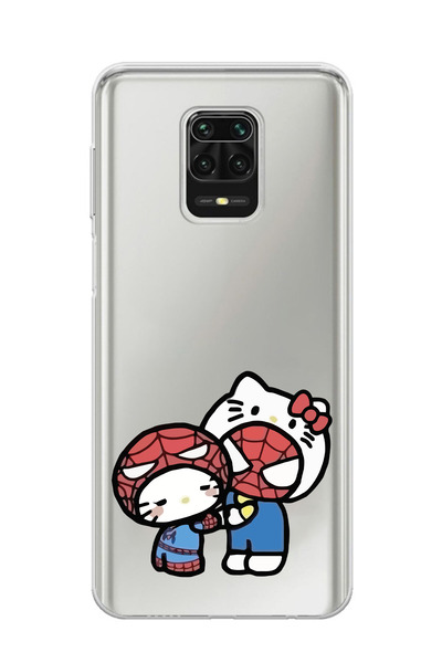 Magic Ring Redmi Note 9 Pro / 9s Uyumlu Hello Kity & Spiderman Tasarımlı Şeff...