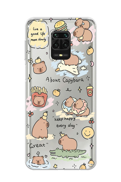 Magic Ring Redmi Note 9 Pro / 9s Uyumlu Sevimli Kabiparalar Tasarımlı Şeffaf ...