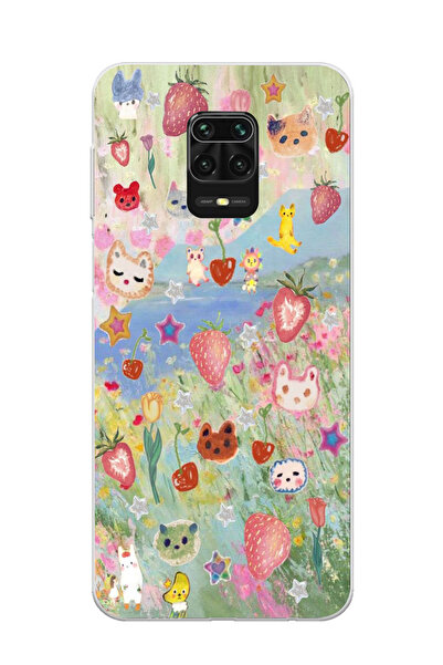 Magic Ring Redmi Note 9 Pro / 9s Uyumlu Sevimli Kolaj Tasarımlı Şeffaf Telefo...