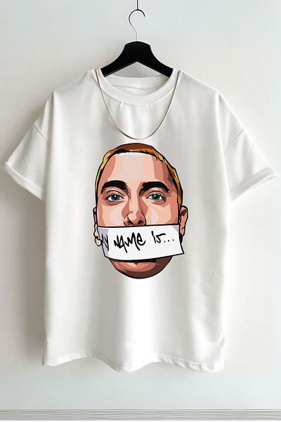 AMMA Μπλουζάκι Unisex Eminem με εμπριμέ κοντό μανίκι 100% βαμβάκι