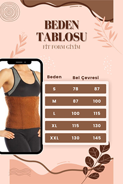 FF FİT FORM GİYİM Deve Tüyü Model Diz ve Bel Koruyucu Yün Korse Takım