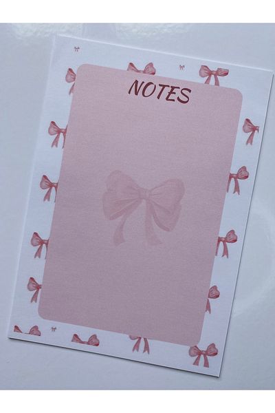 Hara Company Sweet Ribbon Patterned A5 Size Notepad