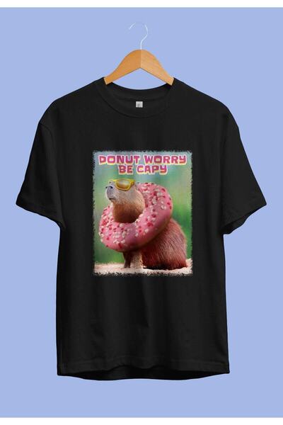 ZOKAWEAR Tricou cu imprimeu unisex loose fit cu design capibara