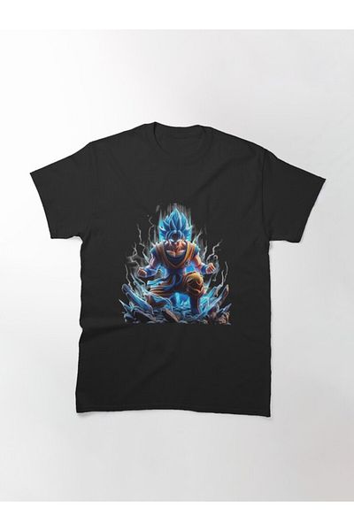 ZOKAWEAR Μπλουζάκι Loose Fit Goku Ssj Blue Design με στάμπα