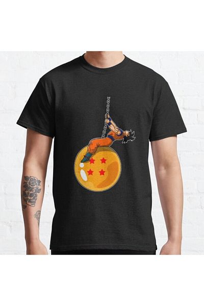 ZOKAWEAR Μπλουζάκι με στάμπα Loose Fit Funny Wrecking Dragon Ball Design