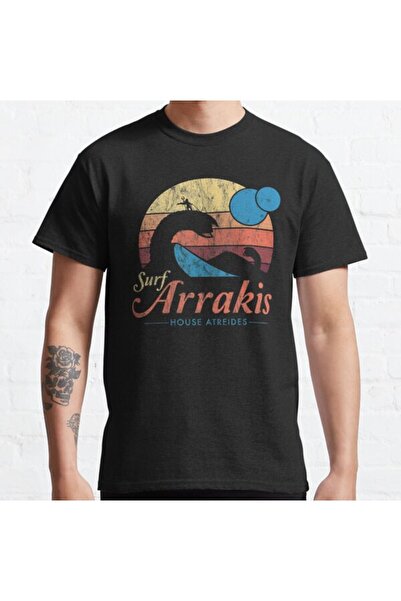 ZOKAWEAR Loose Fit Black Visit Arrakis - Vintage Distressed Surf - Dune - Tri...