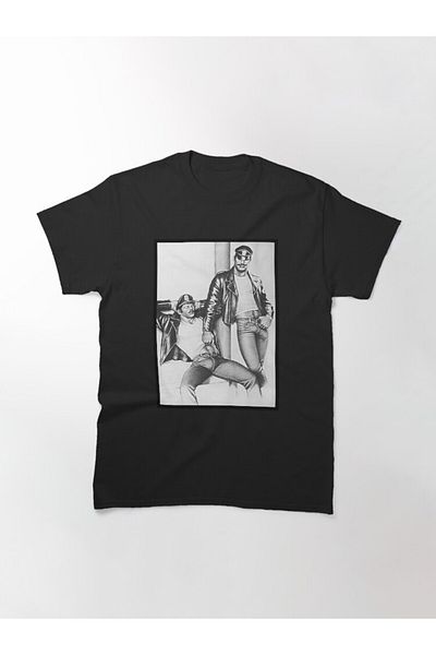 ZOKAWEAR Loose Fit Vintage Tom Of Finland - Tricou imprimat cu design Frisky Duo