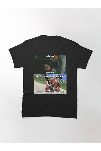 ZOKAWEAR Good Morning Yakuza Meme Design - Loose Fit printed T-shirt