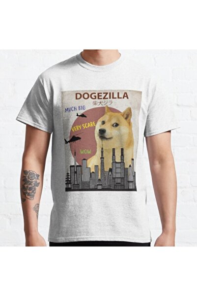 ZOKAWEAR Široka unisex majica Dogezilla sa smešnim Doge meme dizajnom džinovs...