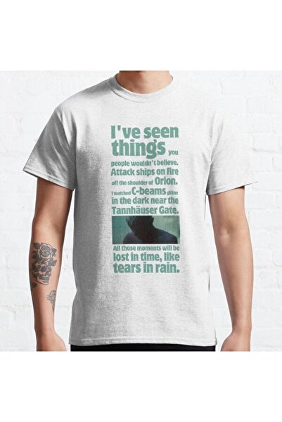 ZOKAWEAR Υπερμεγέθη Unisex like tears in rain blade runner quote Σχέδιο εμπρι...