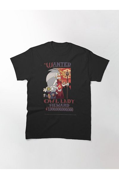 ZOKAWEAR Loose Fit Wanted Owl Lady (Casa Bufniței| Tricou imprimat cu design cadou perfect