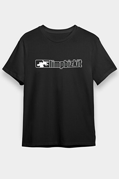 ZOKAWEAR Unisex Bol Kalıp Limp Bizkit Baskılı Siyah Tişört - Tshirt