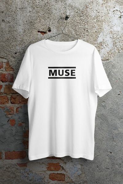 ZOKAWEAR Tricou cu imprimeu Muse Rocks alb, unisex, cu croială largi