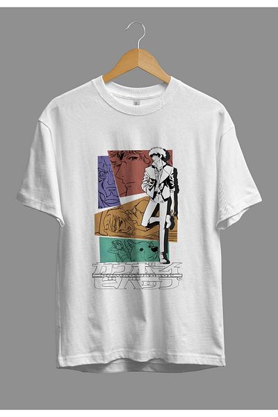 ZOKAWEAR Μπλουζάκι με τυπωμένο σχέδιο Anime χαρακτήρες Cowboy Bebop Loose Fit