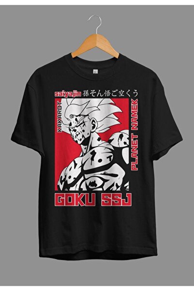 ZOKAWEAR Tricou imprimat Dragon Ball Son Goku Super Saiyan Anime Character De...