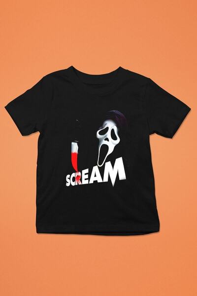 ZOKAWEAR Tricou negru unisex loose fit cu imprimeu Scream