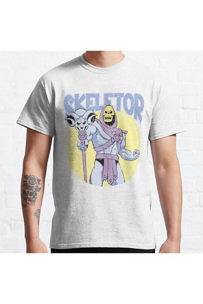ZOKAWEAR Tricou cu imprimeu unisex Skeletor Design Loose Fit