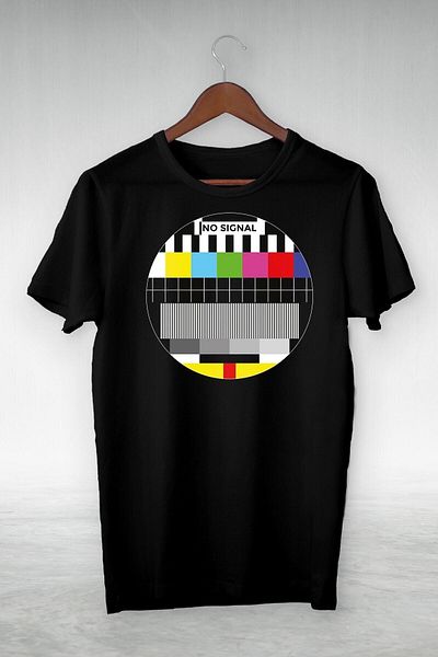 ZOKAWEAR Tricou unisex negru cu imprimare fără semnal
