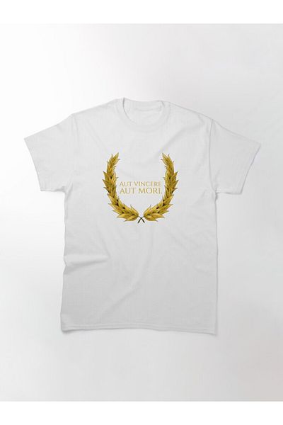 ZOKAWEAR Loose Fit Unisex Aut Vincere Aut MoriAncient Rome Latin Motto Design Tricou imprimat