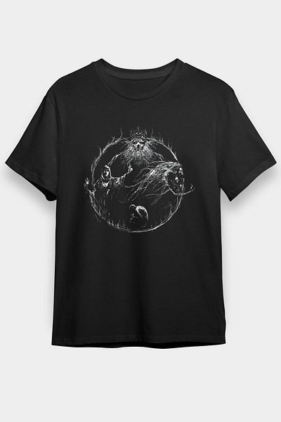 ZOKAWEAR Unisex Loose Fit Dark Souls Printed Black T-shirt - Tshirt