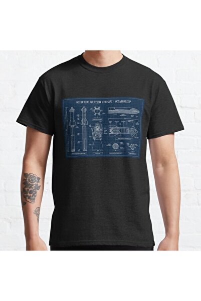 ZOKAWEAR Μπλουζάκι με στάμπα Loose Fit Unisex: Super Heavy / Starship (NAVY B...