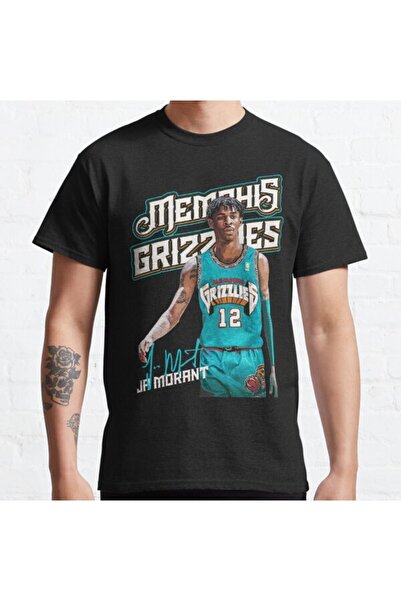 ZOKAWEAR Bol Kalıp Ja Morant Tasarım Baskılı T-shirt