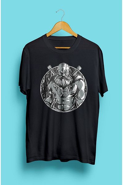 ZOKAWEAR Μπλουζάκι με τυπωμένο Unisex σχέδιο Vikings Valhalla Odin Warrior Skeleton Vikings