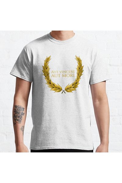 ZOKAWEAR Loose Fit Unisex Aut Vincere Aut MoriAncient Rome Latin Motto Design Tricou imprimat