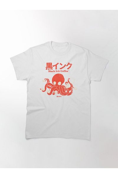 ZOKAWEAR Μπλουζάκι Loose Fit Unisex Μαύρο Μελάνι Σχέδιο Καφέ με στάμπα