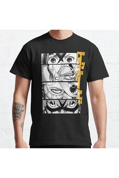 ZOKAWEAR Tricou cu imprimeu Loose Fit Dandadan Anime Eyes W/ Kaji Design