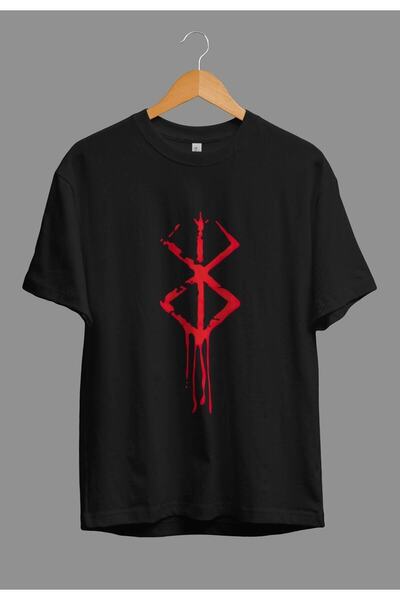 ZOKAWEAR Unisex Loose Fit Berserk Cursed Symbol Anime Printed Custom Design T...