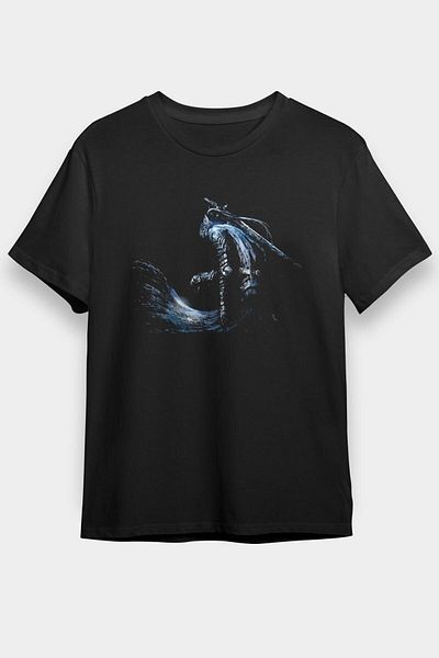 ZOKAWEAR Unisex Loose Fit Dark Souls Printed Black T-shirt - Tshirt