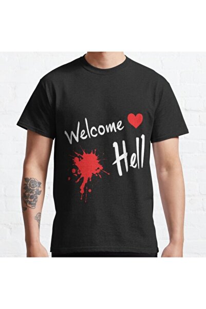 ZOKAWEAR Loose Fit Touhou Project - Tricou imprimat Welcome Hell Design