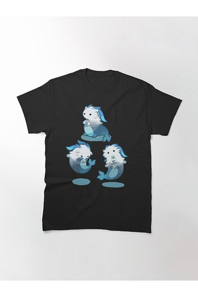 ZOKAWEAR Tricou cu imprimeu loose fit Dragon Neuvillette Genshin Impact Design