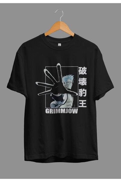 ZOKAWEAR Tricou anime cu design personalizat unisex Bleach Grimmjow, cu potri...