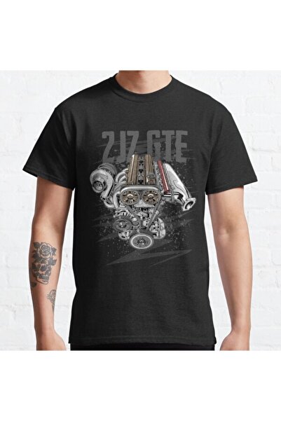 ZOKAWEAR Τυπωμένο μπλουζάκι Loose Fit Unisex Toyota 2jz Gte Engine Design