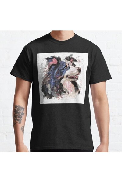 ZOKAWEAR Μπλουζάκι με στάμπα Loose Fit Unisex Border Collie Dreaming Design