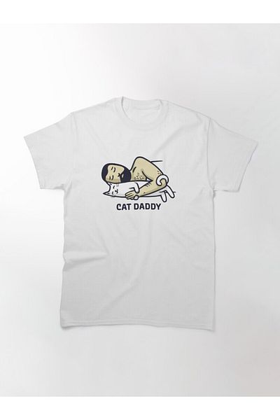 ZOKAWEAR Μπλουζάκι με τυπωμένο σχέδιο Loose Fit Unisex Cat Daddy