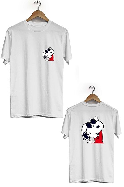 ZOKAWEAR Μπλουζάκι Unisex Loose Fit Snoopy εμπρός και πίσω με εμπριμέ κοντό μ...
