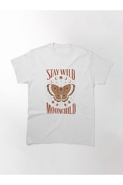 ZOKAWEAR Μπλουζάκι με τυπωμένο σχέδιο Loose Fit Unisex Stay Wild Moonchild