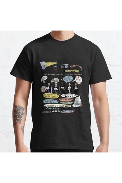 ZOKAWEAR Tricou cu imprimeu cu design Loose Fit Unisex I Want It That Way B99 (COLORIZAT).