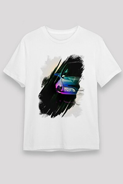 ZOKAWEAR Tricou alb cu imprimeu Honda Civic, unisex