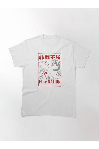 ZOKAWEAR Loose Fit Unisex Avatar: The Last Airbender Zuko Fire Nation Never Give Up Σχέδιο εμπριμέ μπλουζάκι
