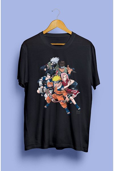 ZOKAWEAR Tricou cu imprimeu unisex Naruto Anime Loose Fit