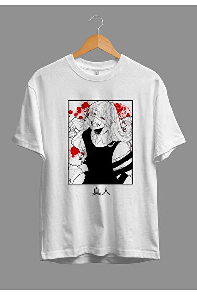 ZOKAWEAR Bol Kalıp Jujutsu Kaisen Mahito Anime Karakter Baskılı Tasarım Tişört