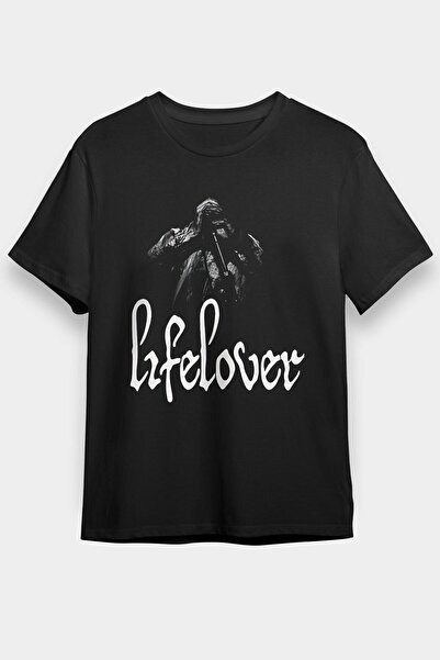 ZOKAWEAR Unisex Loose Fit Lifelover Printed Black T-shirt - T-shirt