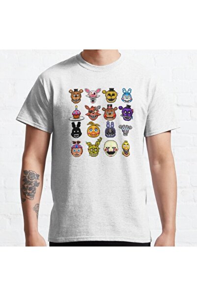 ZOKAWEAR Unisex Five Nights At Freddy's Pixel Art T-shirt - Više likova Štampano