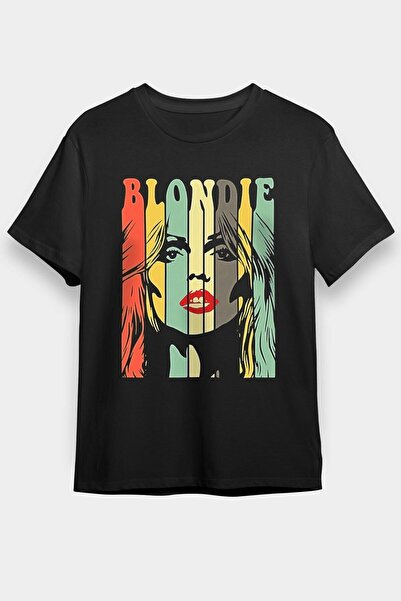 ZOKAWEAR Unisex Loose Fit Blondie - Debbie Harry Printed Black T-Shirt - Tshirt