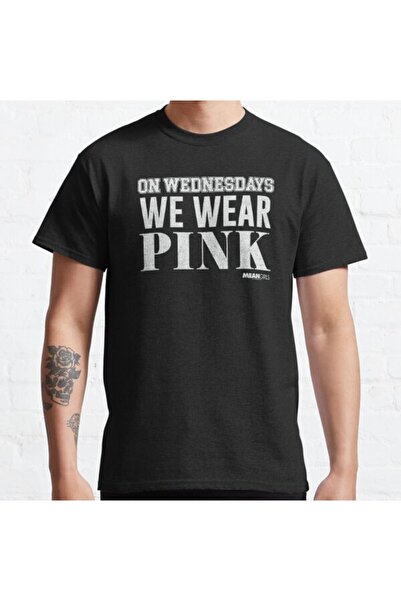 ZOKAWEAR Loose Fit Unisex Mean Girls On Wednesdays Wear Pink Large Print Desi...