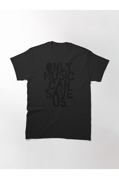 ZOKAWEAR Loose Fit Unisex Numai muzica ne poate salva! Tricou imprimat cu design